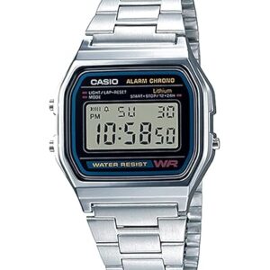 Casio A158WEA-1EF — Montre digitale homme bracelet acier vintage
